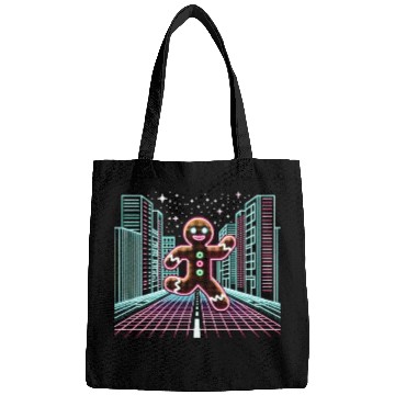 Discover The Gingerbread Sprinter - Retro Arcade Holiday Bags