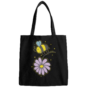Discover Bee with Flower Animals Nature Honey Bags