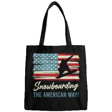 Discover Snowboarding American Way! Amerika Flagg USA Bags