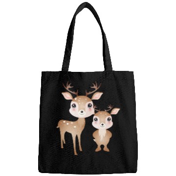 Discover two cute deer - favorite motif for two Bags