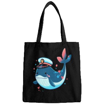 Discover Whale Sailor Cap Boat Captain Cap Boating Whale Bags