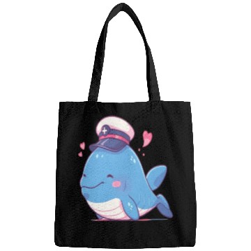 Discover Whale Sailor Cap Boat Captain Cap Boating Whale Bags
