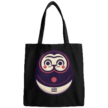 Discover Kawaii Cat Face Daruma Doll Bags