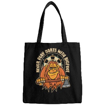 Discover Never Play Darts With Bigfoot Funny Bigfoot Axe Bags