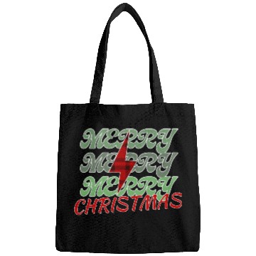 Discover Merry christmas with lightning bolt Bags