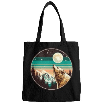 Discover Bear under the moonlight natural idyll Bags