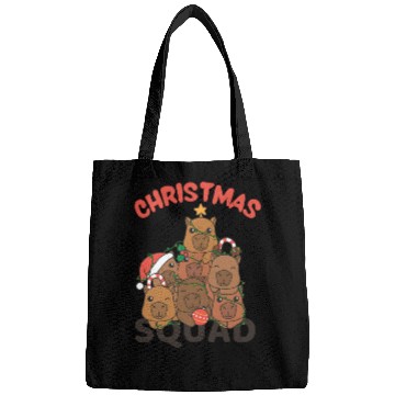 Discover Capybara Christmas Tree Christmas Squad Capybaras Bags