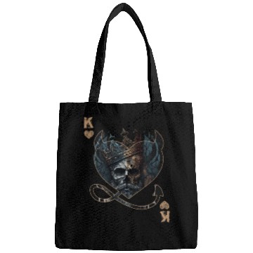 Discover Heart King Playing Card Halloween Gothic Fan Bags