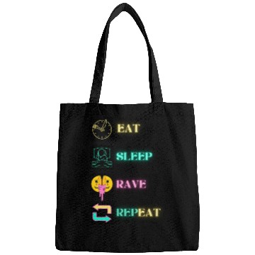Discover Rave All Night, Dance All Day Bags