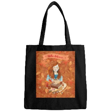 Discover "Hello Autumn - Cozy Reading Nook" Bags