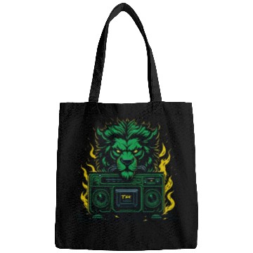 Discover Lion-human character with emerald green fur. Bags
