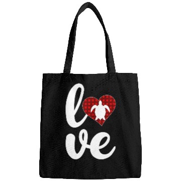 Discover Sea Turtle Lover Buffalo Plaid Love Turtle Bags