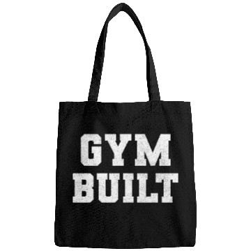 Discover Gym Built White Typography Bags