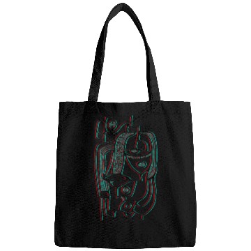 Discover Abstract lines portrait Bags