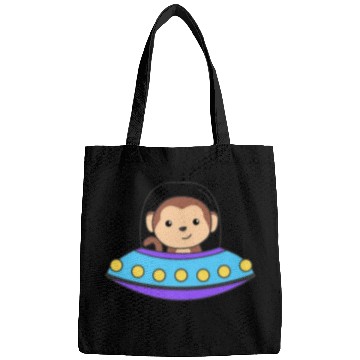 Discover Monkey Ufo Space Universe Bags