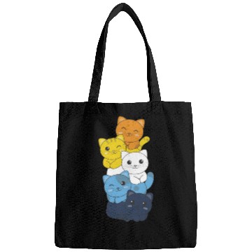 Discover Aroace Flag Pride Lgbtq Cute Cats Bunch Bags