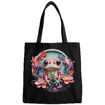 Discover Frog's Floral Embrace Bags