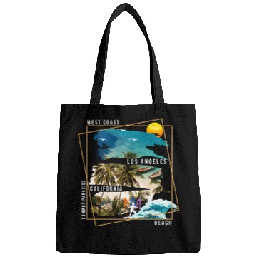 Discover West Coast Los Angeles California Beach Bags
