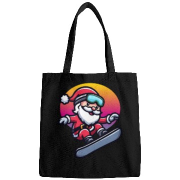 Discover Santa Claus on snowboard Bags