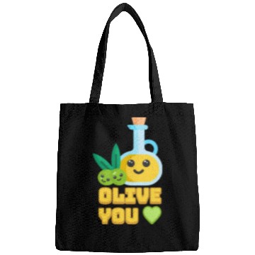 Discover Olive You! Cute Olive I Love You Cartoon Bags