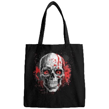 Discover Minimalistic Ink Drawing Style Horror Themed. Bags
