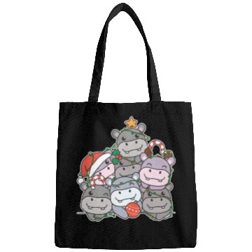 Discover Hippo Christmas Tree Funny Animal Christmas Bags