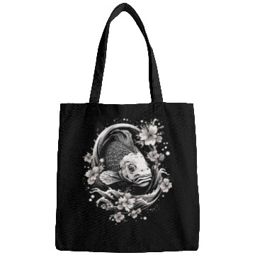 Discover Koi Fish Koi Carp Japanese Tatto-style Koi Bags