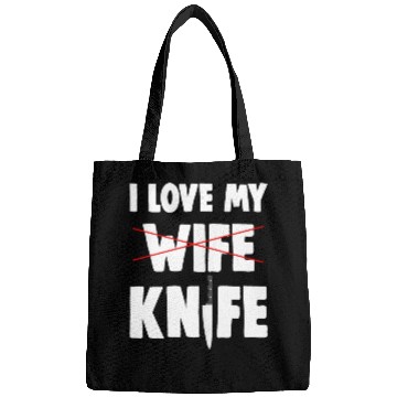 Discover I Love My Wife Knife Bags