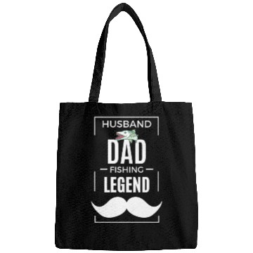 Discover Husband Dad Fishing Legend Bags