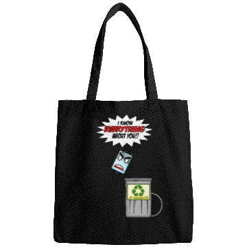 Discover Phone Funny Cartoon Tech Design Bags