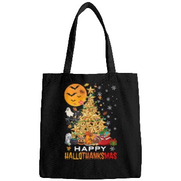 Discover HAPPY HALLOTHANKSMAS CHRISTMAS THANKGIVING Bags