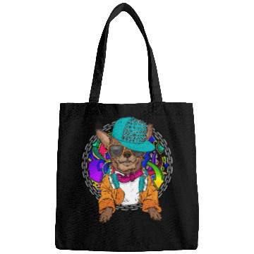 Discover Street Dog Chihuahua Graffiti With Chain Dog Bags