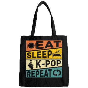 Discover Eat Sleep K Pop Repeat Retro K Pop Bags