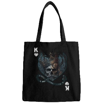 Discover Heart King Playing Card Halloween Gothic Fan Bags