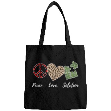 Discover Peace, Love, Solution Bags