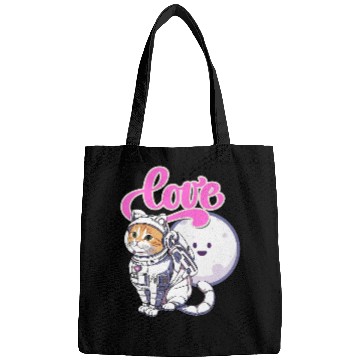 Discover Astronaut Cat Love The Moon Bags
