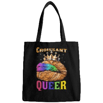 Discover Croissant Queer French Pastry Funny LGBTQ Bags