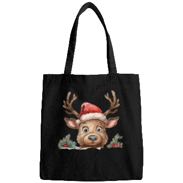 Discover Christmas watercolor Reindeer Bags