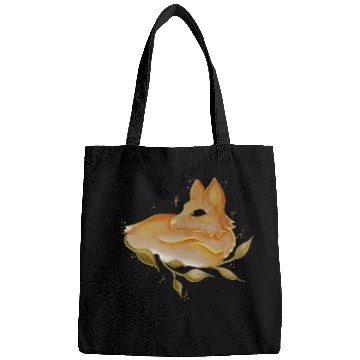 Discover autumn fox light with dark eye Bags