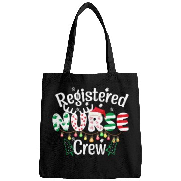 Discover Registered Nurse Crew Christmas day funny Register Bags