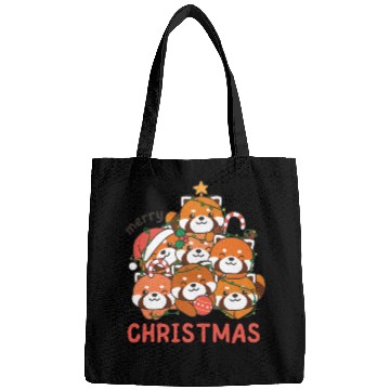 Discover Red Panda Christmas Tree Merry Christmas Bags