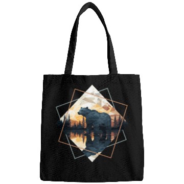 Discover Abstract bear in the mountains Bags