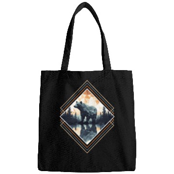 Discover Abstract bear in the mountains Bags