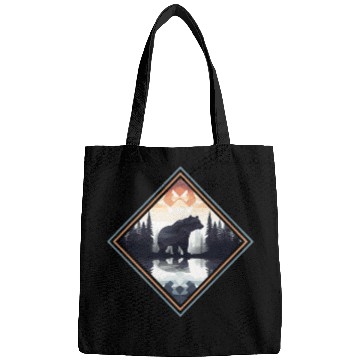 Discover Abstract bear in the mountains Bags