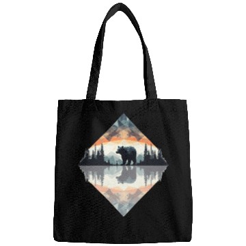 Discover Abstract bear in the mountains Bags