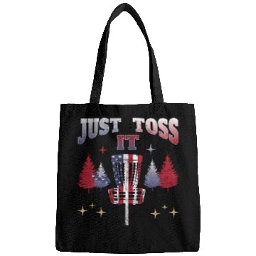 Discover Just Toss It - american flag disc golf basket Bags