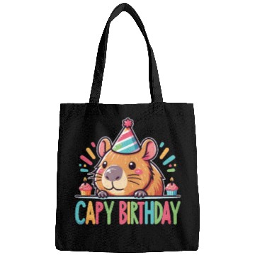 Discover Capybara Capy Birthday Pun Happy Birthday Bags