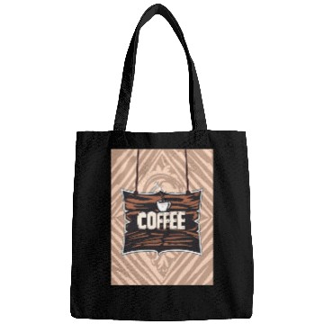 Discover Coffee Time Under The Rustic Coffee Sign Bags