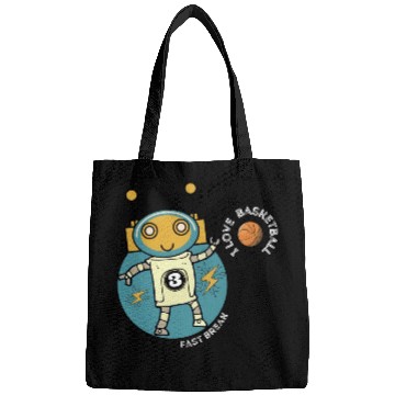 Discover Robot Love Basketball Bags