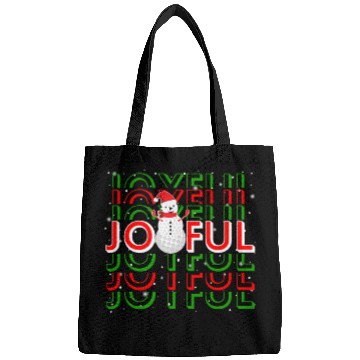 Discover Golf Christmas Snowman Joyful Golf Lover Bags